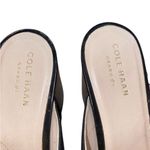 Cole Haan Grand Gabby Sandal Stacked Heel Shoes Black Leather wood slip on heel Photo 5