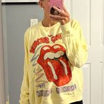 The Rolling Stones  Yellow Crewneck Sweatshirt Photo 0