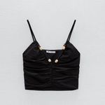 ZARA  Beaded Crop Top Photo 2