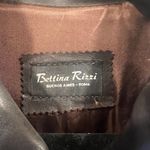 Bettini Rizzi Brown Soft Long Leather Minimalist Jacket Small Médium Photo 9