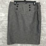 AB Studio  Grey Pinstripe Skirt Photo 0