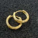 Star Small Hoop Earrings for Women Men Streetwear Unisex Earrings Gold Photo 3