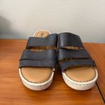 Born concept Born Khela Wedge Slip On Sandal Black Comfort Casual Leather 8M Photo 3