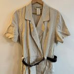 Studio I Vintage 90’s Linen Belted Jumpsuit Belted Dress Sz 18 Photo 2