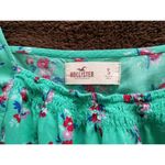 Hollister  Women's Beach Summer Crop Tank Top Size (S) Green Floral Open Back Photo 4