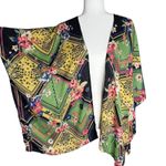 Angie Top M Oversized Kimono Cover Up Boho Peasant Gypsy Animal Print Duster Photo 6