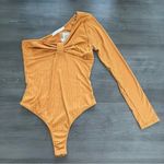 Lush Clothing Lush one shoulder long sleeve orange bodysuit size S NWT Photo 6