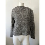 Van Heusen Vintage Studio Gray Black Tweed Fringe neckline Blazer Jacket Size L Photo 1