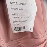 Jenny Packham Cap Sleeve Cutout Illusion Back Dress Desert Rose 16 New Photo 6