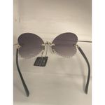 Womens Sunglasses Large Round Butterfly Double Metal Frame BlackMirror Retro 90s Gold Photo 1