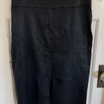 Quince  black stretch leather pencil skirt size 16 Photo 0