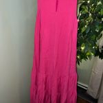 Anthropologie MAEVE Marlene Tiered Maxi Dress in Fuchsia Size Small Photo 6