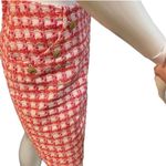 Brooks Brothers Y2K Tweed Boucle Plaid A-line Mini pink Orange White Skirt M Photo 6