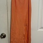 Orange & Pink Midi Cut Out Bodycon Midi Dress Size XS Photo 4