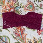 Aeropostale live love dream large maroon magenta purple strapless padded lace bralette Photo 3