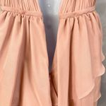 Mac Duggal Ienna For  Tiered‎ Gown Womens 4 Ruffled High Low Bodysuit Fairy Rose Photo 5