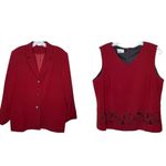 Vintage Koret Petites Blazer Top Set Black Size 18P Photo 1