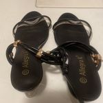 Allegra K  black lucite sandals size 10 wedge 2.5 inches Photo 9