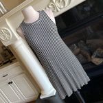 The Comfy  Knit Black White Stripe Dress Eikosi Sleeveless Summer Casual Flowy Photo 10