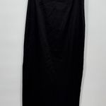 Byer Too California Vintage Black Satin Long Skirt Juniors Size 11 Slit Formal Photo 0