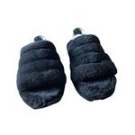 UGG  Womens Super Fluff Slipper‎ Black 9.5 Photo 1