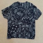 IRO Jeans Nkome Printed Paisley Tissue Linen Short Sleeve Crewneck T-Shirt XS Photo 3