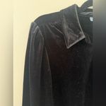 Modcloth 🖤  Bee Buzzworthy Black Velvet Button Up Shirt size small 1995 nwt Photo 5