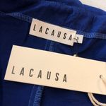 Lacausa  Thea Slip Dress V Neck Adjustable Straps Lagenlook Oversized Navy Blue S Photo 5