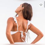 Lulus Lulu’s White Ruffle Bikini Top. Size medium. Photo 1