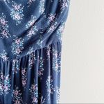 Abercrombie & Fitch • Floral Lace Trim Romper in Navy, Cutout Back, Size Small Photo 6