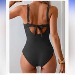 Eomenie One Piece Swimsuits Tummy Control Ruched Push Up Tie Back nwt White Photo 2