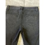 Free People Moto Biker Jeans Black Washed Denim Button Fly Ankle Zip Size 31 Photo 5