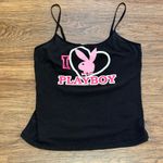 Rare Vintage I 🩷 Playboy Black and Pink Tank Top Size Large Photo 8
