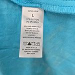 Chadwick's  Blue Sleeveless Pleat Flare Midi Long Boho Cotton Dress Large Photo 7