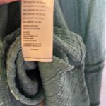 Free People  high neck woven blouse in turquoise blue large Photo 10