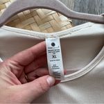 Yogalicious  heavenly rib Tara crop long sleeve‎ top in cream Photo 1