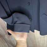 Ann Taylor Blazer Dark Blue Career Jacket w/ Shoulder Pads 5 Button Women's Med Photo 3