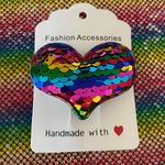 Heart Hair Clip Set Rainbow Multiple Photo 4