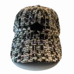 Kate Spade New York Women's Tweed Wool Blend Baseball Cap OS Black Spade Logo Photo 1