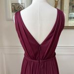 Azazie  Burgundy Grecian Style Formal Dress Gown 6 Photo 3