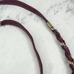 Purple Faux Suede Gold Tone Chain Woven Tie Belt One Size OS Photo 3