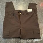 River Island Cargo Pants Brown Nylon Unisex Size 14 Elastic Waist Photo 3