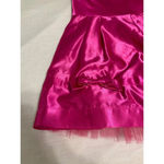 Jessica McClintock  for Gunne Sax Hot Pink Satin Bow Dress sorority formal prom Photo 2