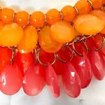 Orange and pink statement necklace Photo 5