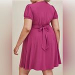 Torrid NWT  Mini Studio‎ Knit Surplice Dress  Boysonberry Size 1 Photo 4