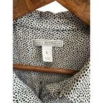 Dana Buchman Dana‎ Buchman Women's Black White Polka Dot Short Sleeve Button Up Shirt L Photo 2