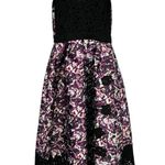 Monique Lhuillier ML Dark Floral Alex Dress size 4 High Low Midi Lace Sleeveless Photo 9