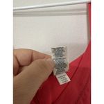 Old Navy VTG  Red Coral Linen Cotton Floral Embroidered Dress Size 6 Beachy Boho Photo 6