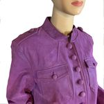 TWIGGY LONDON ORCHID PURPLE VINTAGE Y2K SUEDE FRONT BUTTON JACKET (M) Size M Photo 7