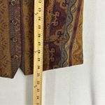 Talbots  Tapestry Button Vest Abstract Size 12 Brown Photo 4
